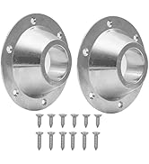 TonGass (2-Pack, Sliver) Aluminum RV Table and Floor Mounting Base (Standard Size) with 12 Mounti...