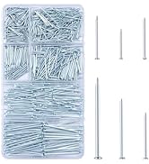 KURUI 700pcs Hardware Nails for Hanging Pictures Assorted Kit, Up to 2"-Long Finish Nails Assortm...