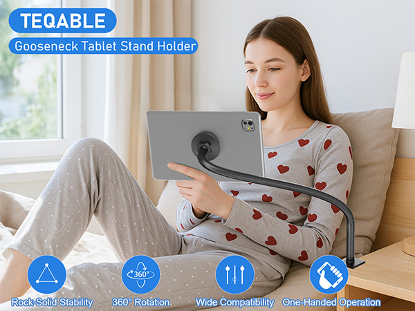 gooseneck tablet holder