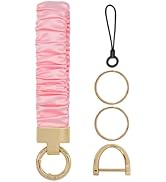 KeepTwenty Keychain Wristlet, Stretchy Key Lanyard for Car Keys with D ring,Anti-Lost Wristband B...