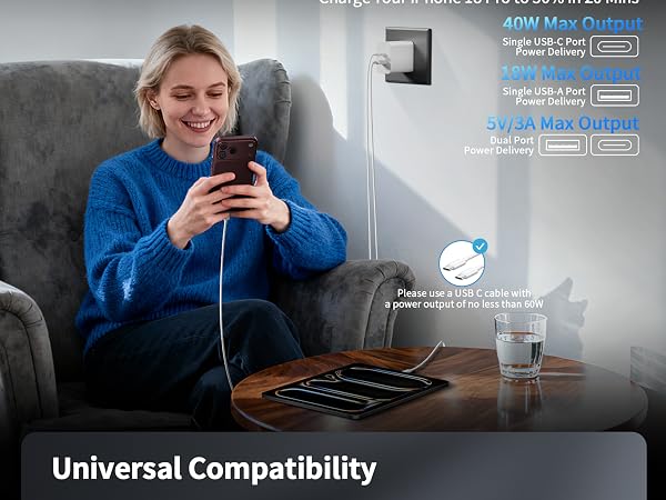 Phone 17 fast charging block