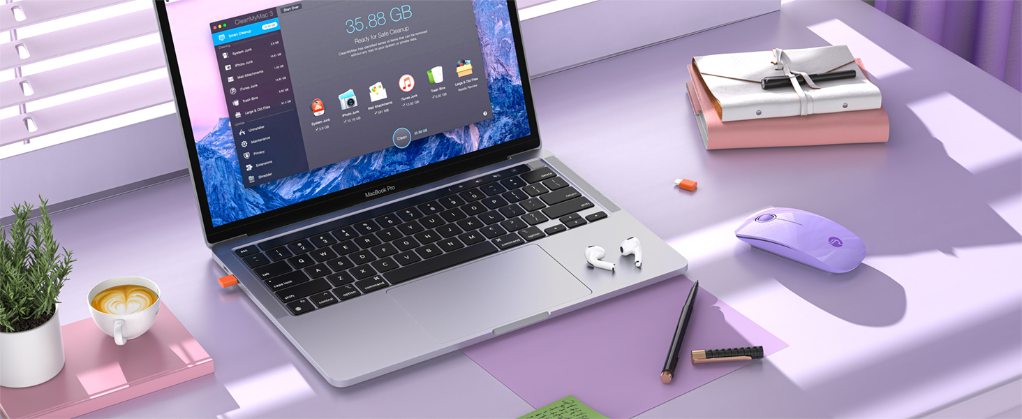 R306C USB C Wireless Mouse for Macbook, iPad, Chromebook