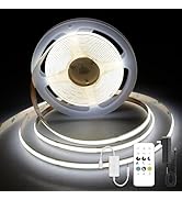AUZIWECOB LED Strip Lights 9.84ft, White LED Light Strip 6000K, DC24V Tape Light, CRI93+, Bluetoo...