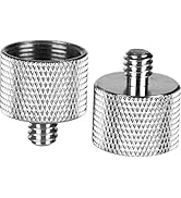 ChromLives Mic Stand Adapter Microphone Screw 1/4'' to 5/8'' Male to Female Mic Screw Mic Stand S...