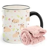 fcaylo Capybara Gifts for Women, Capybara Stuff Gift Set with 11 Oz Flower Coffee Mug Socks, Birt...