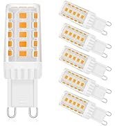 Energetic G9 LED Bulb Non-Dimmable, 40W T4 G9 Halogen Equivalent, 400LM G9 LED Bulb Soft White 27...