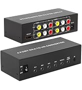 4 Port AV to HDMI Converter 1080P, Fit for RCA/Composite/CVBS to HDMI Converter Adapter, Support ...