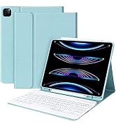 aMZCaSE iPad Air 13-inch M2 iPad Pro 12.9 Case with Keyboard Fit for iPad Pro 12.9 2022 6th/2021 ...