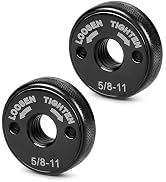 SUNJOYCO 5/8"-11 Angle Grinder Flange Nut, 2 PCS Quick Release Locking Nuts, Tool-Free Grinder Nu...