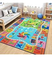 Zedrew Kids Rug for Playroom, 3x5 ABC Educational Carpet for Classroom, Fun Alphabet Area Rugs fo...