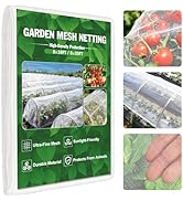 FEED GARDEN Garden Netting 8x10FT Ultra-Fine Mesh PE Cover for Vegetables Fruits Garden Row Cover...