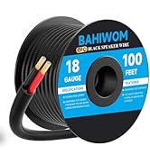 BAHIWOM 18 Gauge Speaker Wire 100ft CL3 Rated OFC 2-Conductor Speaker Cable Polarity Marked Coppe...