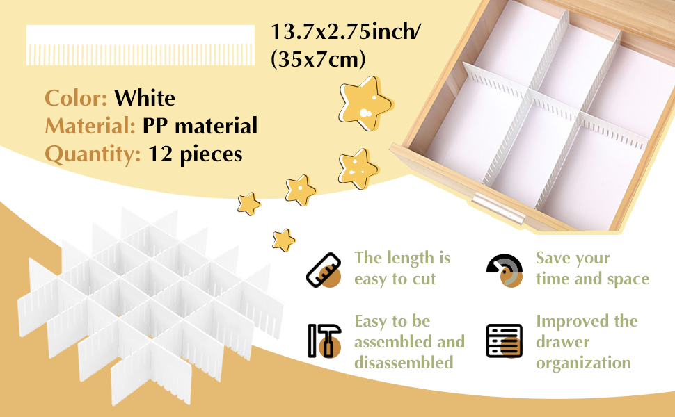 3.dresser drawer organizers