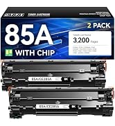 85A Toner Cartridge Black 2-Pack with Chip High Yield Replacement for HP 85A CE285A Compatible wi...