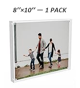 Sezanrpt Acrylic Picture Frames 8x10 Inches, Acrylic Photo Frame for Love Memories, Family Happin...