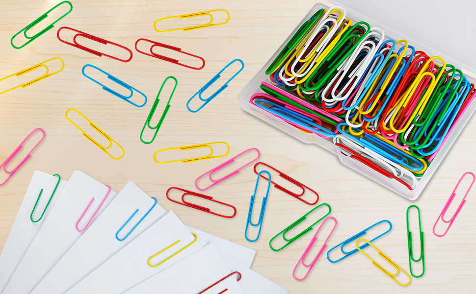 Jumbo Paper Clips Colored