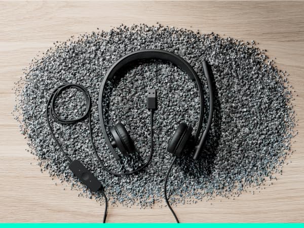 Logitech H570e USB Headset with Noise-Canceling Mics and Inline Controls