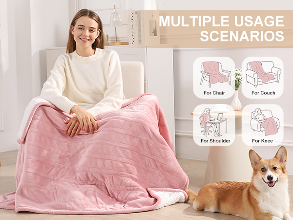 pink heated blanket