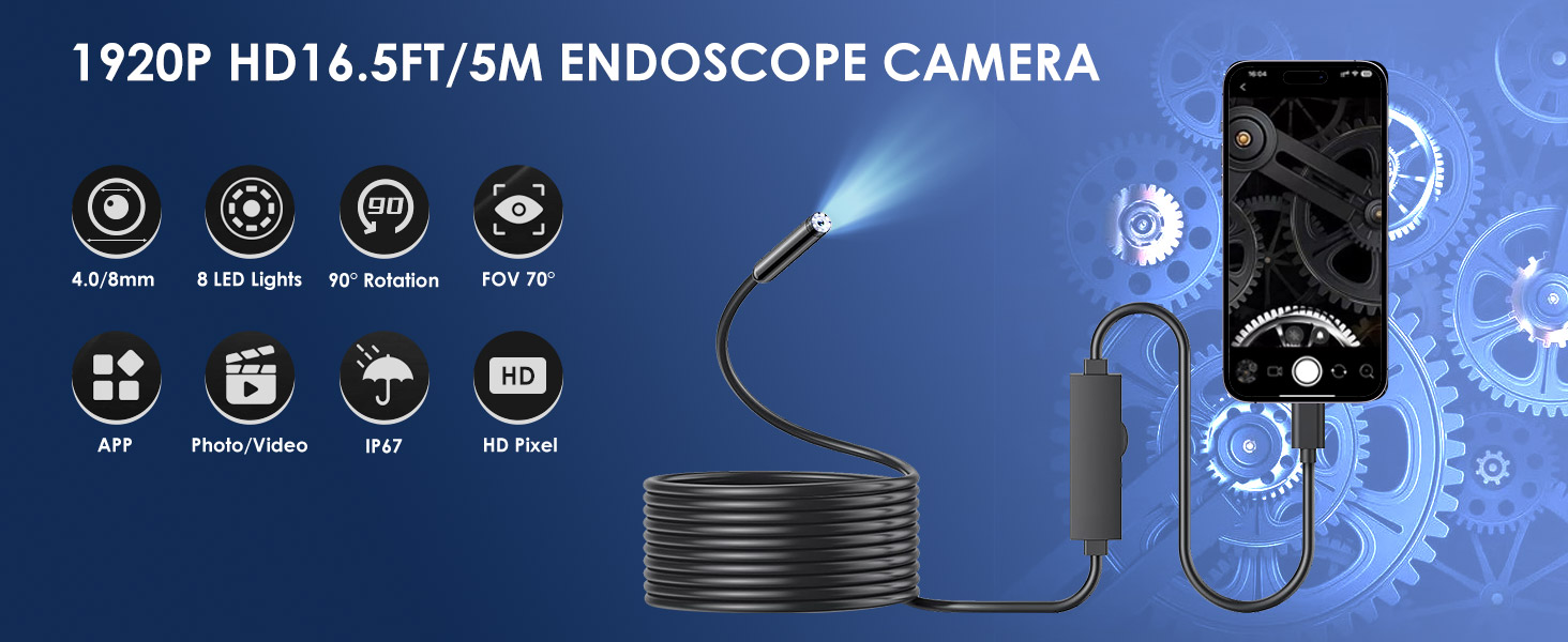 Endoscope Camera with Light