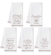 R HORSE 5 Pack Funny Brown Sourdough Tea Bread Kitchen Dish Towels | Absorbent Kitchen Hand Towel...