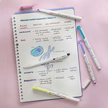 Study notes with Mildliner