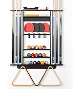 XCSOURCE Pool Stick Holder, 2-IN-1 Pool Cue Rack & Ping Pong Paddle Holder, 100% Solid Pine Wood ...