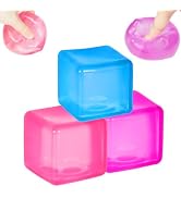 3Pack Ice Cube Squishy Stress Ball,1.98"*1.98" Medium Squishy Cube Fidget Toy, Ice Cube Pieces Si...