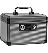 Lockbako Medicine Lock Box with Key, Alluminum Alloy Box for Medication,First aid kit with a Remo...