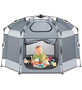 Babepai Pop up Playpen with Canopy - Portable Baby Beach Tent - Outdoor Baby Playpen - Indoor & O...