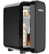 Enventor Mini Refrigerator, 6L/ 8 Can Compact Skincare Fridge AC+DC Power Cooler & Warmer Small R...