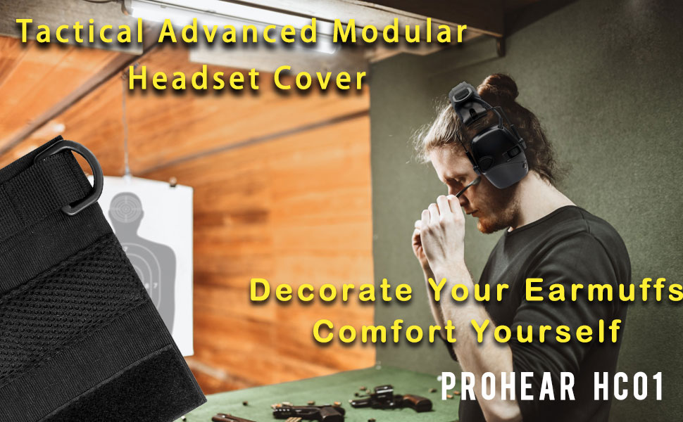 PROHEAR HC01 tactical headset cover for woodworking shooting mowing D-ring 4mm thickness padded