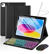 EAMPANG Case with Keyboard Mouse for iPad A16 11th/10th Generation 11/10.9 inch,Air 11 M4/M3/M2,A...
