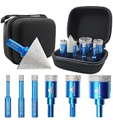Tile Hole Saw Kit - BRSCHNITT Diamond Core Drill Bit Set 6/8/10/20/25/35mmDrill Bit &2