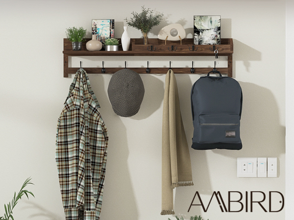 wooden coat rack wall mount
