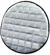 MOXRUQ 1 PC Car Steering Wheel Sun Shade, Thickened Aluminized Film Steering Wheel Heat Shield Pr...