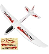 NUOBESTY Airplane Toy, 39" Large Throwing Glider Plane Outdoor Toys Foam Glider Airplane for Kids...