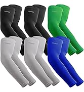 YQXCC 6 Pairs Arm Sleeves - Tattoo Cover Up - Sports UV Sun Protection Cooling Sleeve for Men & W...