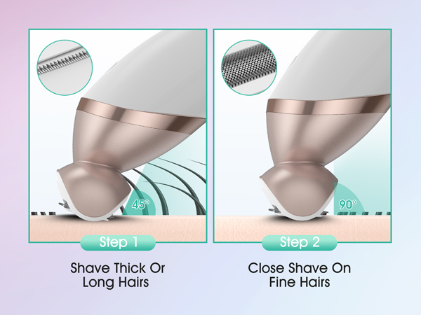 Step-by-step demonstration showing hands using mint green tool or device, with instructional panels showing various stages of use.