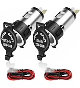 12V Cigarette Lighter Socket,Waterproof Car Power Outlet Cigarette Lighter Adapter with Extension...