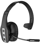 Trucker Bluetooth Headset V5.1, CVC8.0 Three Microphone Noise Cancelling & 35Hrs HD Talktime Hand...