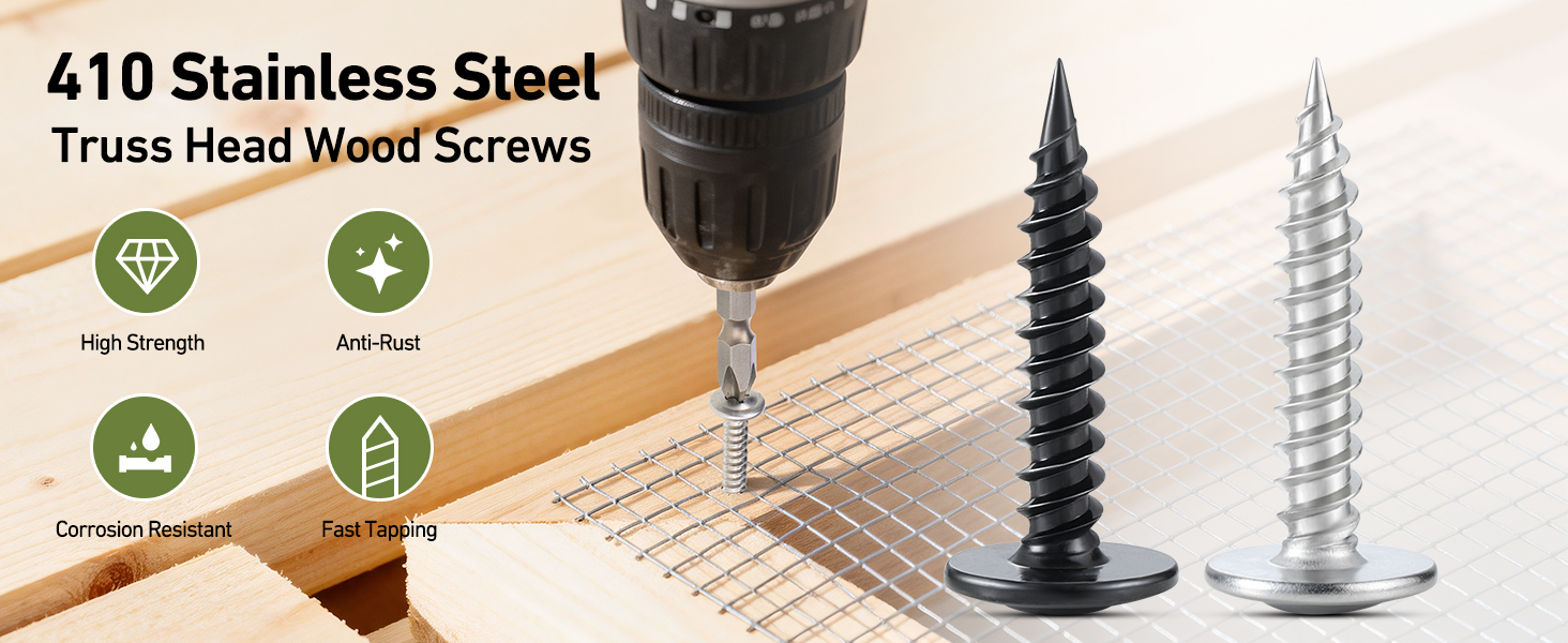 truss head wood screws
