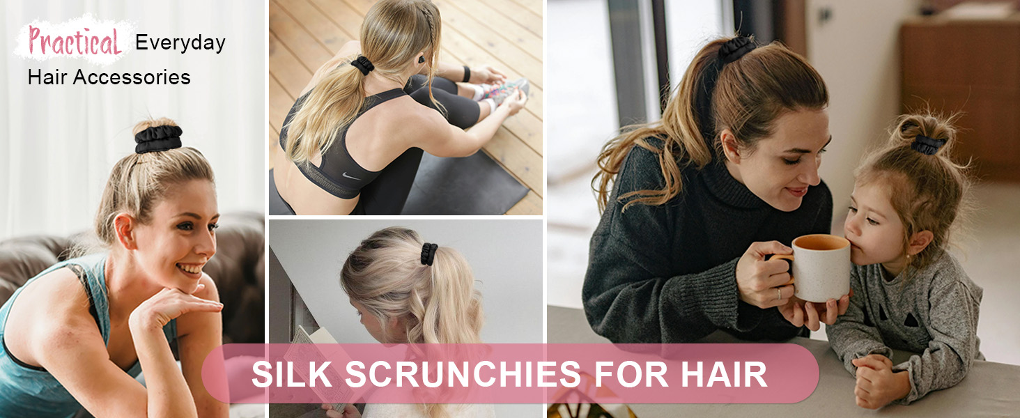 silk scrunchies for hair