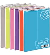 Enday Steno Pads Spiral 6 Pack, 6 x 9, 80 Sheets White Paper, Gregg Rule, Steno Notebook for writ...