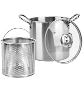 3.5L Deep Fryer Pot with Oil Drip Drainer Stainless Steel Fryer Pot with Lid and Basket Deep Fryi...