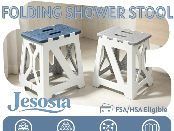 Folding Shower Stool Foldable Anti-Slip Shower Chair for Inside Shower 330lbs Waterproof Seat