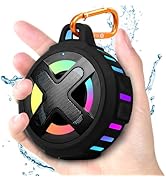 XLEADER Bluetooth Shower Speaker, IPX7 Waterproof Portable Wireless Small Floating Speaker with L...