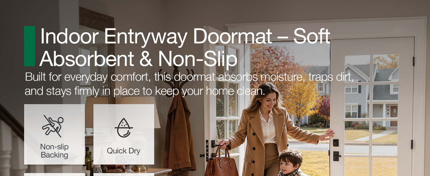 LUMI Indoor door mat, keep your home cleaner and happier