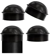 VIVIDA 2-3/8" Chain Link Post Caps, Black Post Cap for Chain Link Fence, for 2-3/8" OD Pipe, Blac...