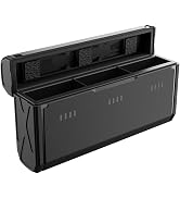 AFAITH Battery Charger Enduro Batteries Charger Triple Slot Charging Case with Smart Power Indica...