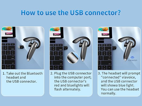 Bluetooth Headset with USB Dongle